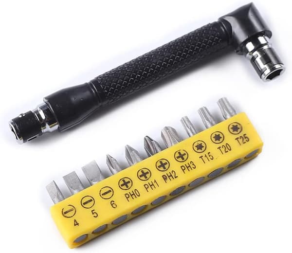 10-dele S2 stål 1/4-tommer sekskantet skaft magnetisk Phillips skruetrækkerbitsæt (25 mm) med bitholder