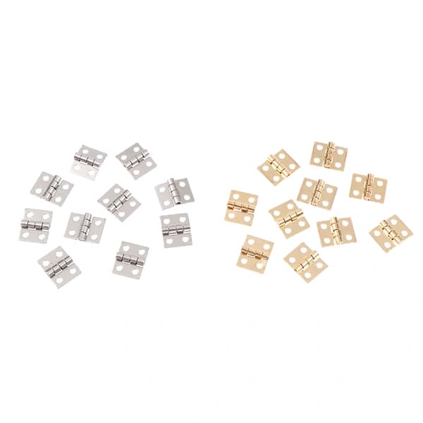 10 mini messinghængsler, foldbart design, til 1/10 skala fjernstyrede klatrebiler, gul