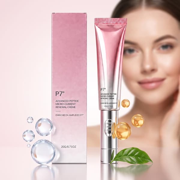 P7° Advanced Peptide -silmänympärysvoide | 20 g | Värisevä hierontapää | Hellävarainen, kevyt ja kosteuttava 1 kpl