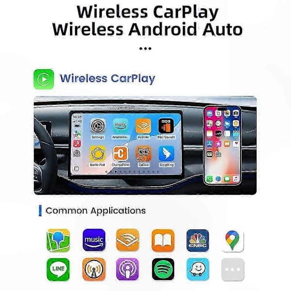 CARLINKIT CPC200-MINI Ultra3 Trådlös Uppgraderingsadapter för CarPlay och Android Auto, USB-adapter för bil