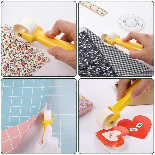 Quilterulle med lettgrepshåndtak, egnet for quilting og søm.