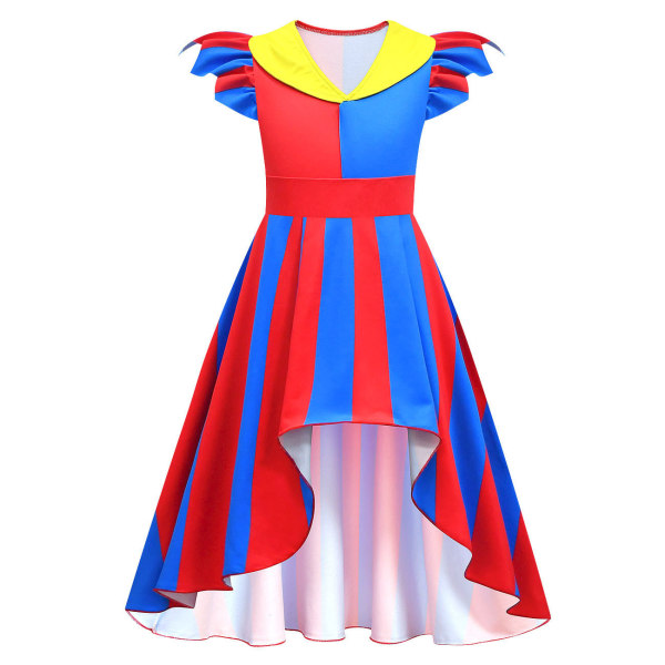 The Amazing Digital Circus Dress, Carnival Circus Style Clown Kjol Kostym A 110cm