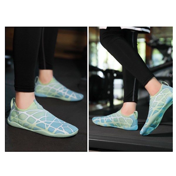 Barefoot Vann Sko Kvinner Menn Aqua Sokk Atletisk Vandring Vann Sport Sko Green 36