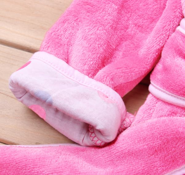 Efterårs- og vinterbørnepyjamas - Varme pyjamas til piger i flanel pink 100