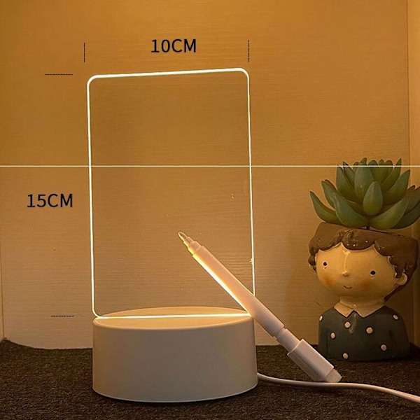 Notatbrett Kreativ LED Nattelys USB Meldingstavle Shape 3