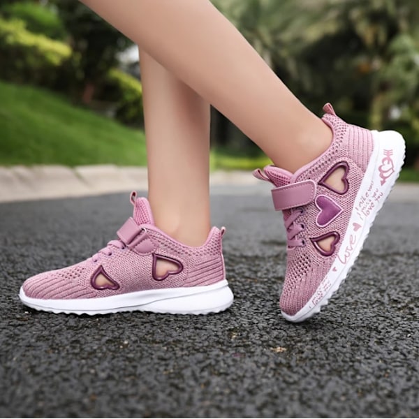 Flickor Casual Skor Lätta Mesh Sneakers Barn Sommar Sportskor purple 33