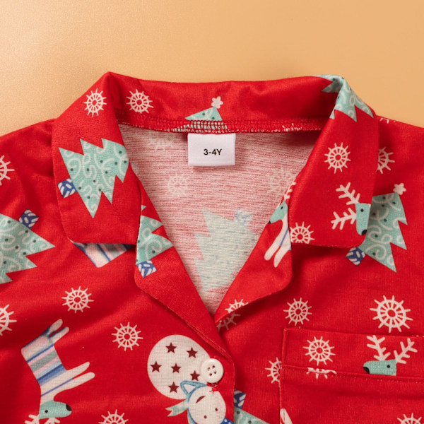 Familjepysjamas för jul - Julpyjamas Matchande Set child red 4-5Y