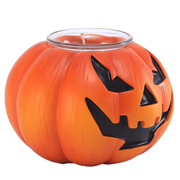 Halloween Pumpa Ansikte Ljusstake, Spöklik Bordsdekoration