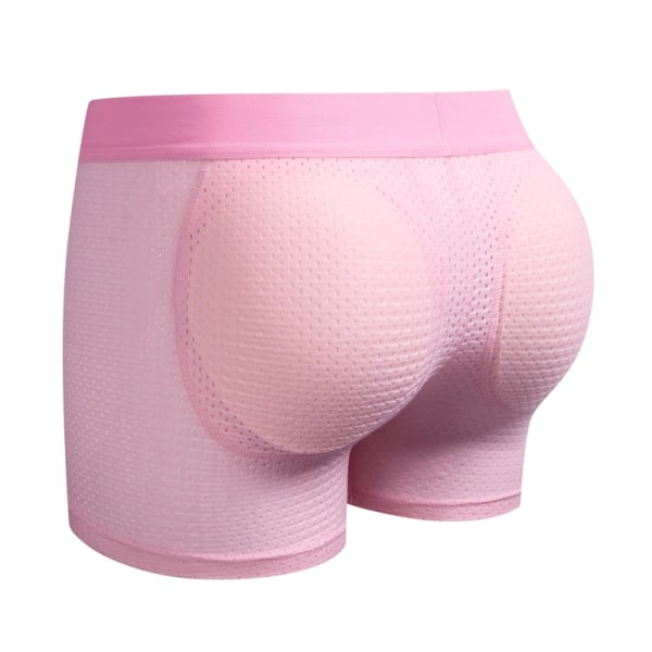 Herrunderkläder Boxershorts Mesh Herrunderkläder med vaddering med höftkuddar Pink M