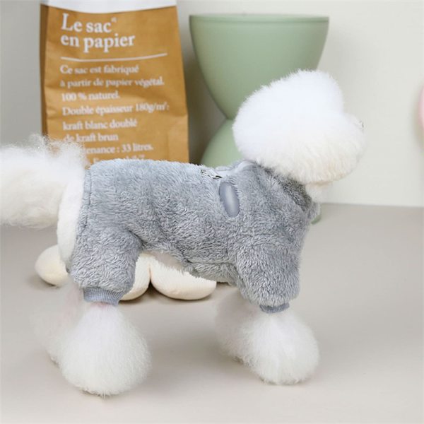 Hundepyjamas for små hunder Vinterhundgenser grey M