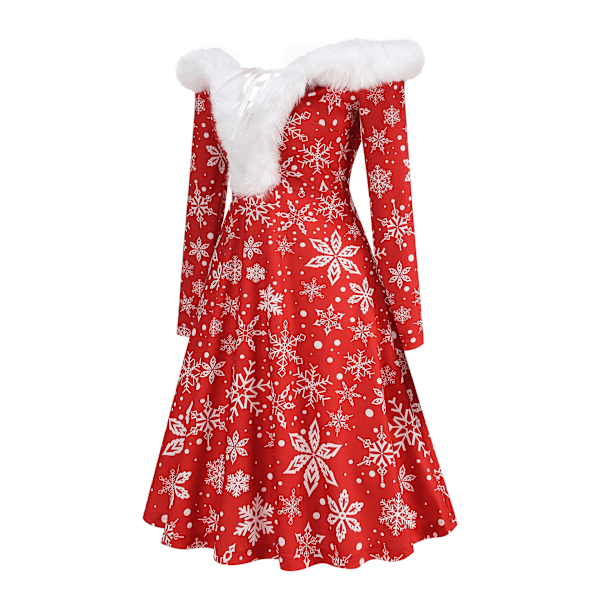 Kvinne Mote V-Hals Avslappet Passform Jul Cosplay Kostyme Trykt Kjole XL