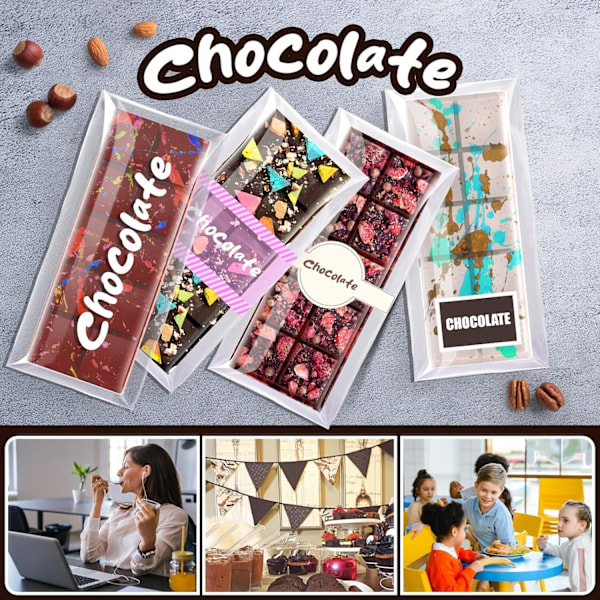 12 Hul Chokoladebar Form Dyb med Poser Skraber Style1