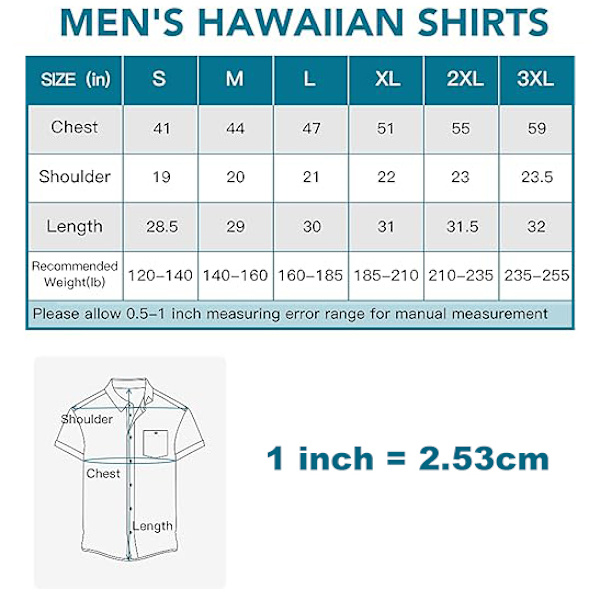 Miesten Havaijilaiset Paidat Lyhythihainen Napitettava Rentopaita Painettu Rantopaita Color 4 XL
