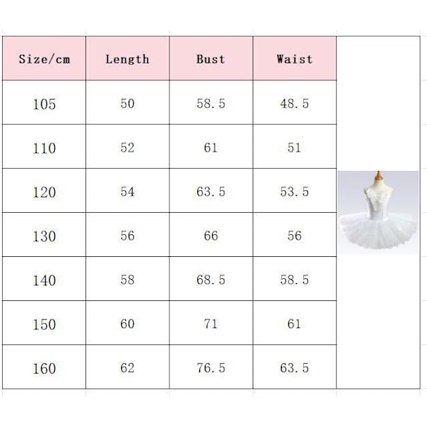 Balettkläder Barn Balettklänning, Flickor Balett Tutu Uppträdande Tutu Kjolar 120