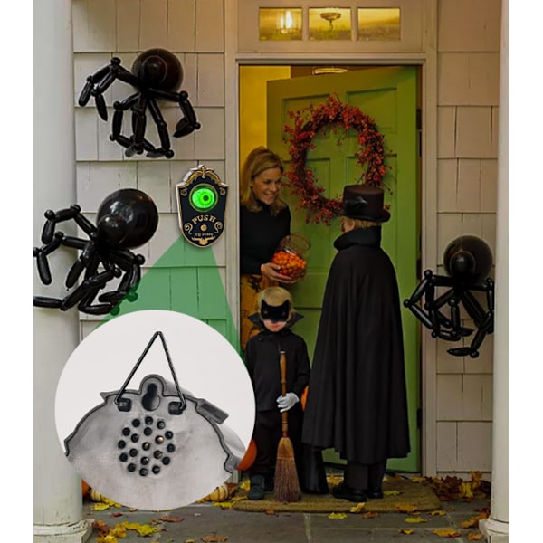 Halloween-dekorasjon Enøyd Dørklokke Hjemmehengende Lydøye Dørklokke white