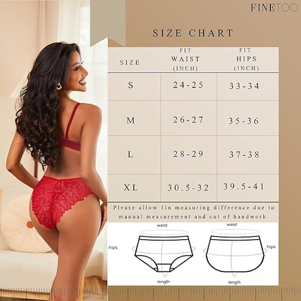 6 kpl Seksikkäät Alushousut Naisille, Ei Näkyviä Pikkuhousuja XL Combination C
