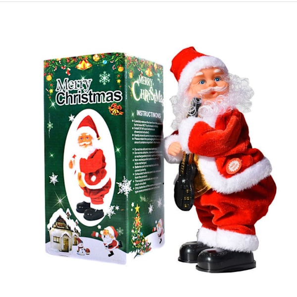 Twerking Tomte, Dansande Elektrisk Julplyschdocka Guitar style