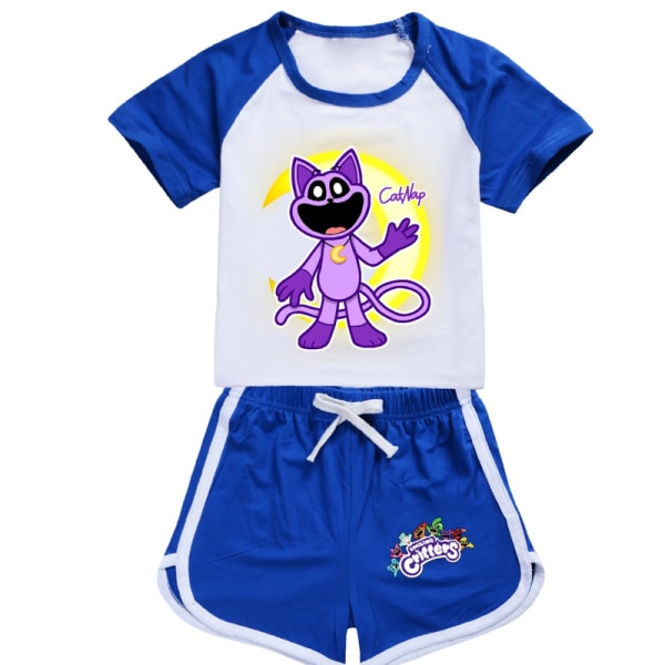 The Amazing Digital Circus Set, Kids Set Kortärmad T-shirt och Shorts 2 delar Dark Blue 110cm