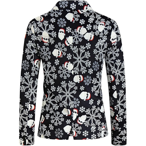 Herre Julekostume 2 Dele Juleferie Fest Tuxedo Dragter BLACK 4XL