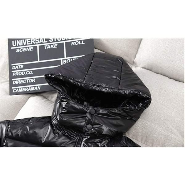 Herrar Blank Downjacka Vinter Tjock Värmejacka black M