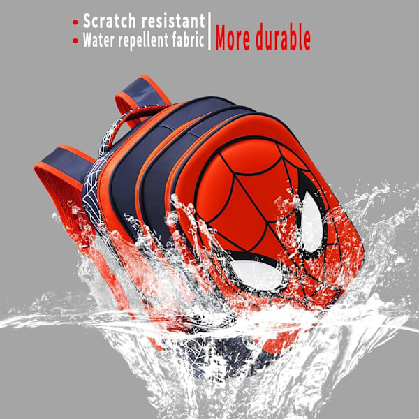 3D Spider-Man Skolesekk Vanntett Lett Skolesekk for Gutter og Jenter A