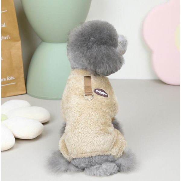 Hundepyjamas for små hunder Vinter Hundegenser brown M