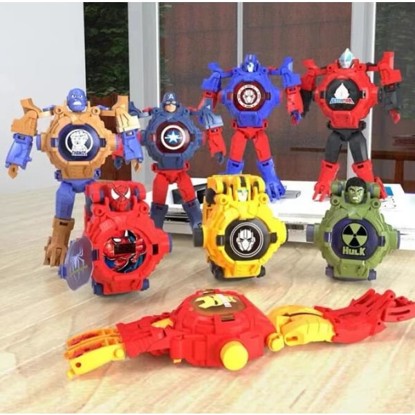 Spider-Man Transformer Barnas Elektroniske Klokker, 24 Projeksjonsmønstre Exterminator