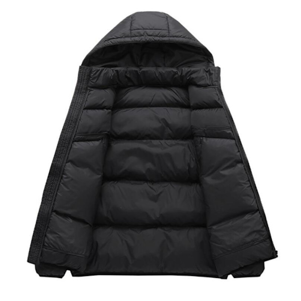 Herrarnas Snap Front Pufferjacka black L