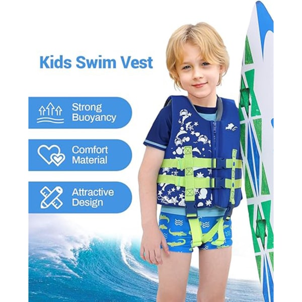 Badväst för barn, flytväst för pojkar, flickor, flytande baddräkt Pink XL