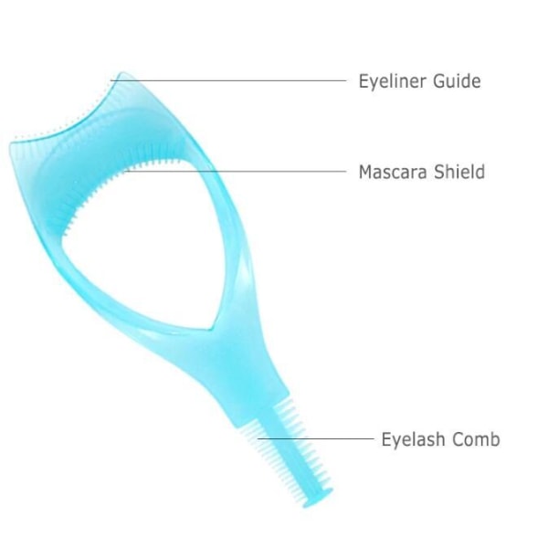Plastapplikatorborste 3 i 1 Novelty Mascara Guide Multifunction Styling blue