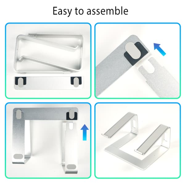 Aluminium Laptop Stativ, Riser Holder Notebook Stativ Kompatibel med 10-15.6\" Laptops Silver