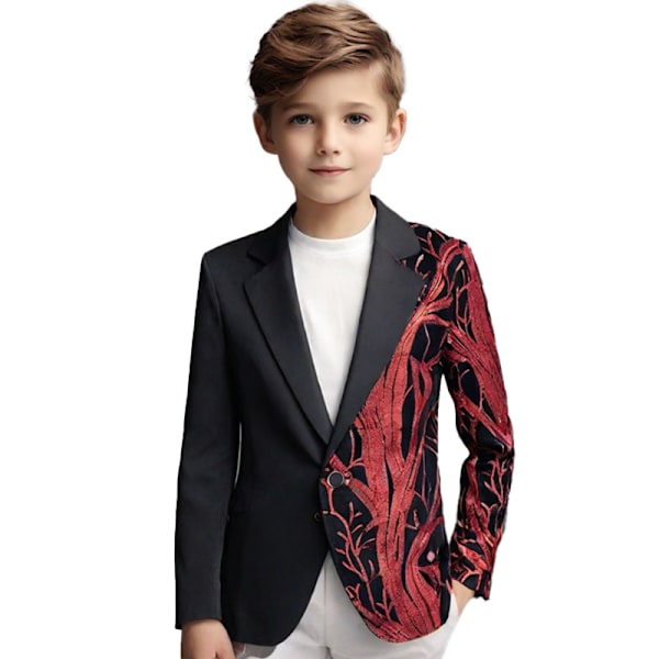Pojkars Slim Fit Kostymjacka, Smokingjacka, Formell red 7