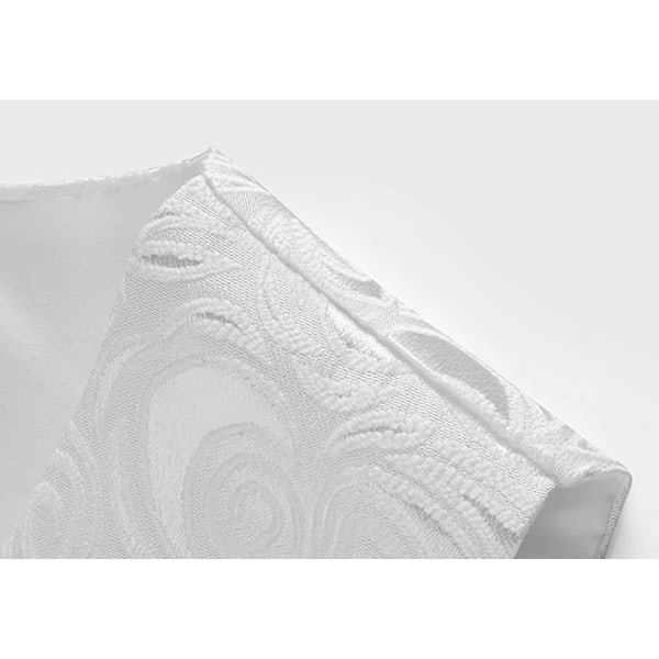 Herrar Västar Slim Fit Män Paisley Väst Kostym White 2XL