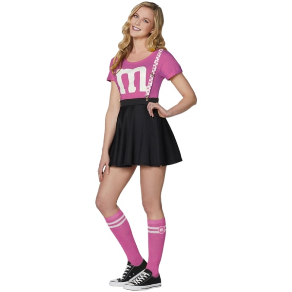 Cheerleader kostymer för kvinnors outfit Finklänning för skoluniform Pink L