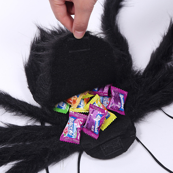 Halloween Voksen Edderkopp Ryggsekk Kostyme Morsom Godteripose M