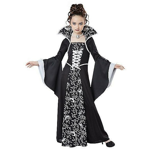 Vampyrkjole Kostume til Piger Halloween Klæd Ud white 120cm