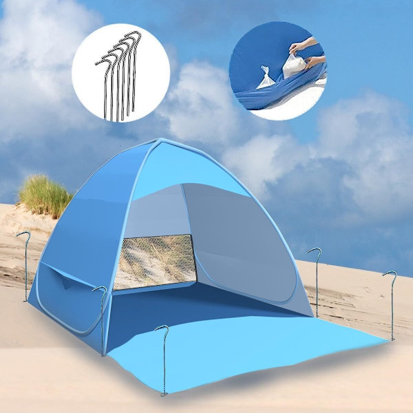 Pop-up-tält för 3-5 personer, solskyddstält för stranden