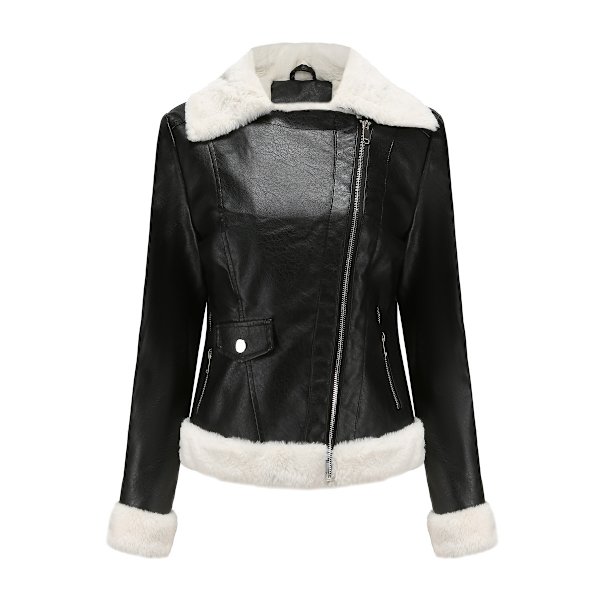 Läder Sherpa Jacka Dam, Lammskinns Pälsjackor black M