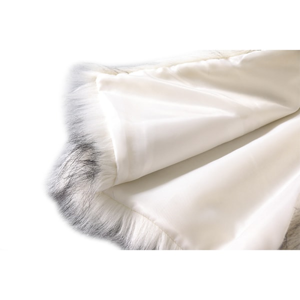 Vinterjakke for kvinner i kunstig pels, uten ermer white XL
