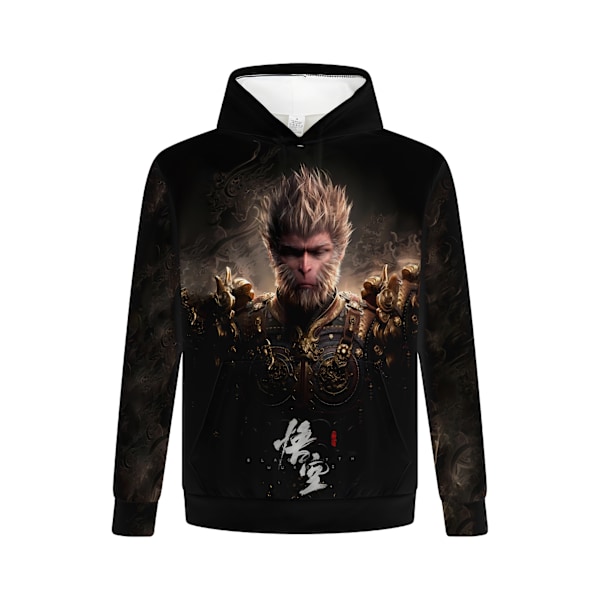 Svart Myth Wukong Goku Gud Gensersweatshirt STyle1 XL
