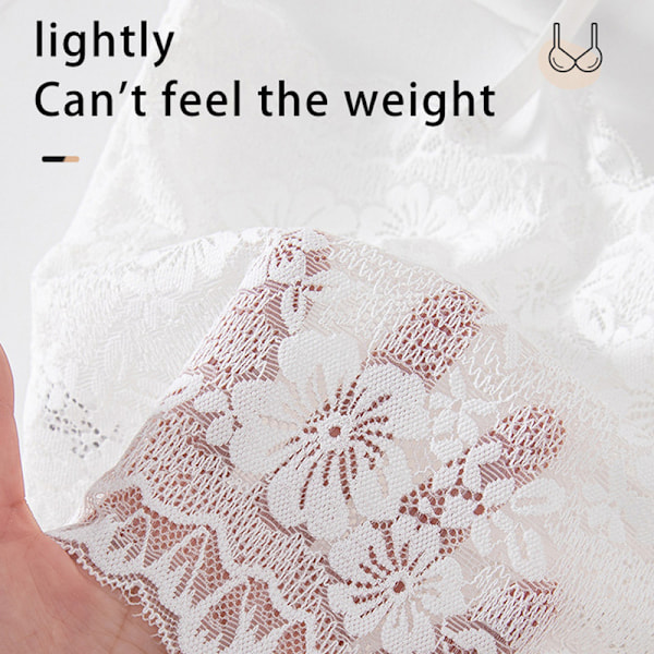 Plus Size Säädettävät Pitsi-Rintaliivit Naisille Bralette Pehmustetut Pitsi-Bandeau-Rintaliivit Burgundy S