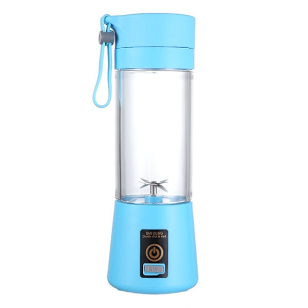 Bærbar Frugtjuiceblender Personlig Elektrisk Mini Flaske Hjem USB 6 Blade Blue