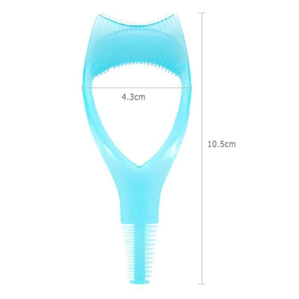 Plastapplikatorbørste 3 i 1 Nyhet Mascara Guide Multifunksjonell Styling blue