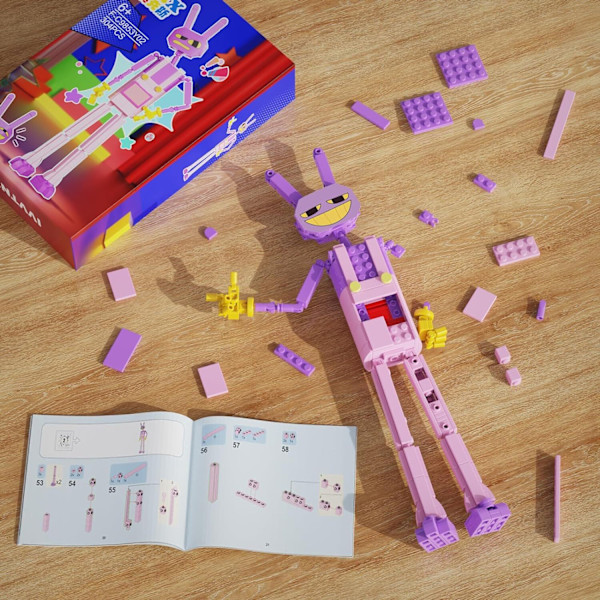 Upeat Digitaaliset Sirkus Pomni Rakennussarjat, Upeat Sirkus Hahmojen Toimintahahmo Leikkikalut pink