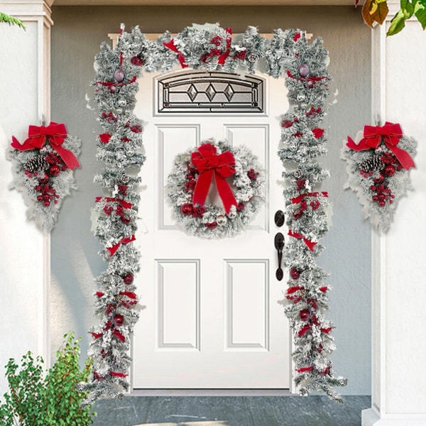 Julkrans set, vägghängande julkrans dörrkrans Extra Large