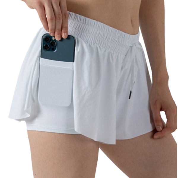 Jente Athletic Shorts - Trenings- og Løpeshorts for Jenter White M