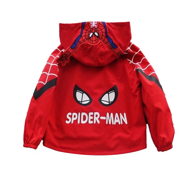 Superhjältar Pojkar Dragkedja Mode Hoodie jacka, Pojkar Spider-Man Hooded Sweatshirt red 90