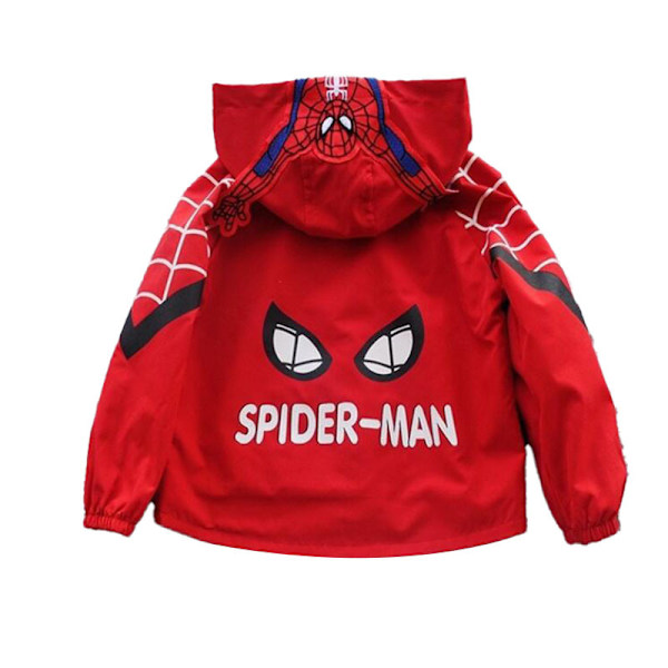 Superhjältar Pojkar Dragkedja-Up Mode Hoodie jacka, Pojkar Spider-Man Hooded Sweatshirt red 120