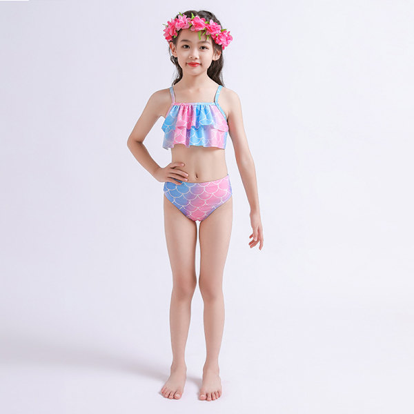 Havfruehaler med Bikini til Piger Havfruebadedragt til Børn, Uden Monofin 140cm