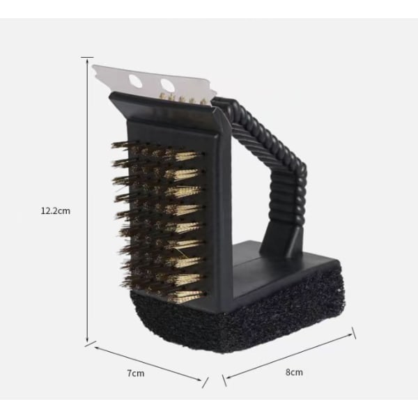 Trådbørster for Grill, 3-i-1 Grillbørster, BBQ Grillbørste